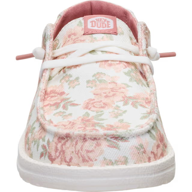 Hey Dude Wendy Washed Floral - Snow White / Pink Multi