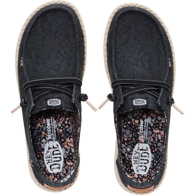 Hey Dude Wendy Floral Boho - Black