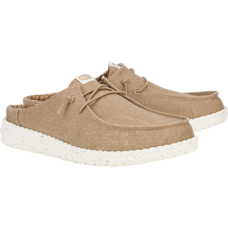 Hey Dude Wendy Slip Stretch Canvas - Walnut