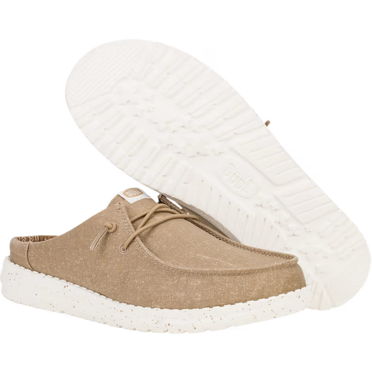 Hey Dude Wendy Slip Stretch Canvas - Walnut