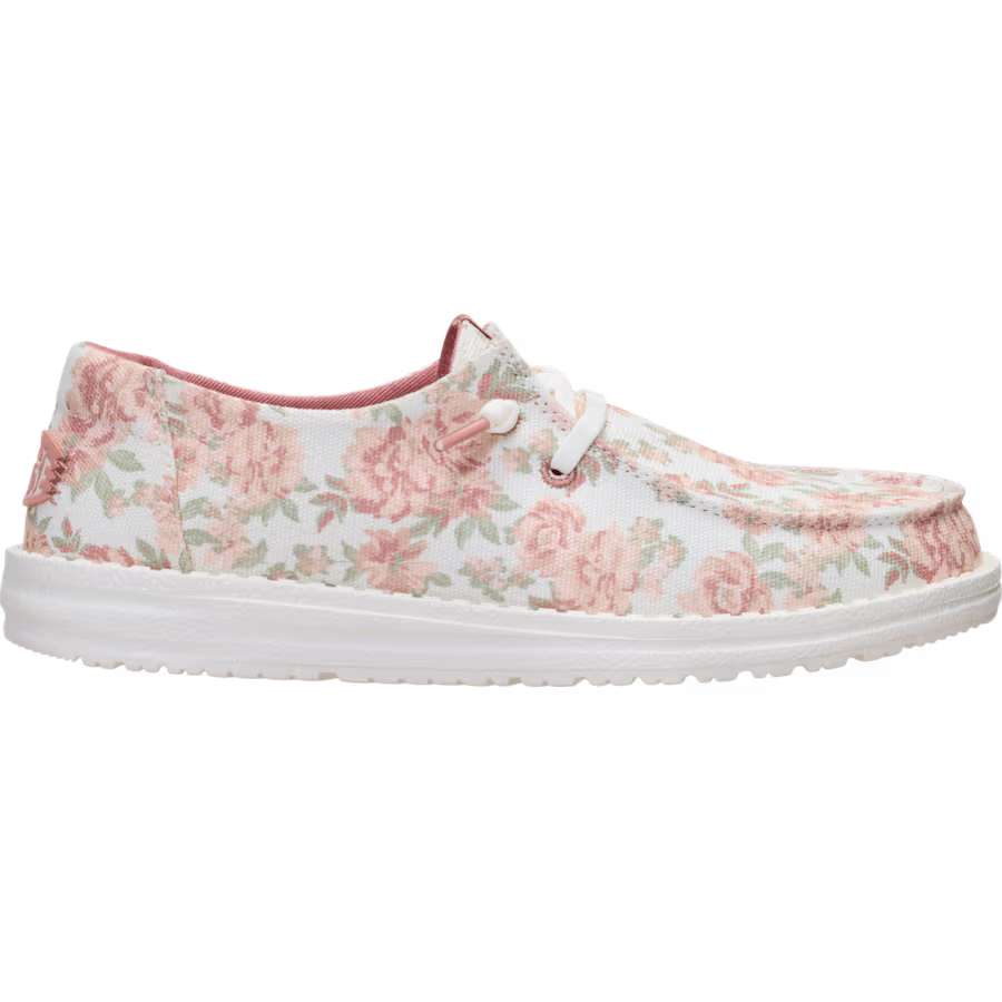 Hey Dude Wendy Washed Floral - Snow White / Pink Multi