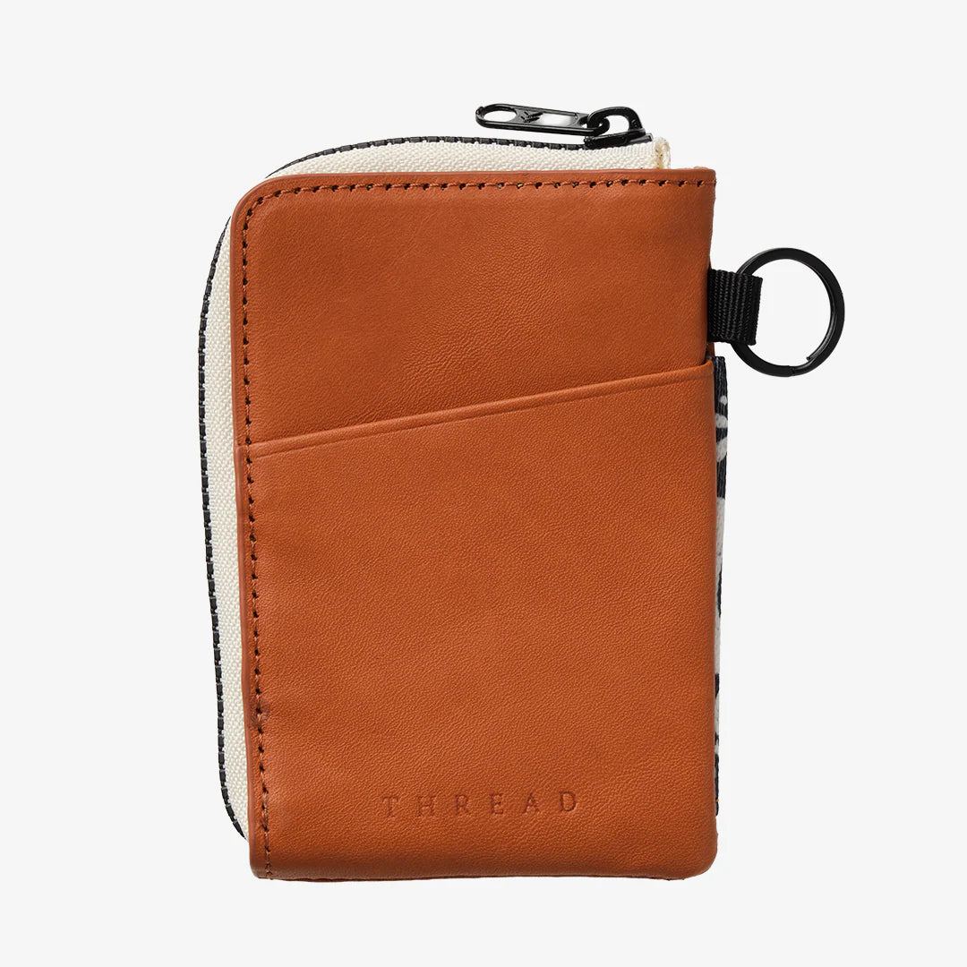 Thread Leather Zip Wallet - Sand Dollar Black