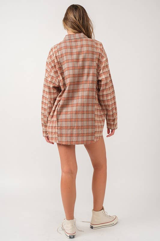 Patchwork Shirt: Rust