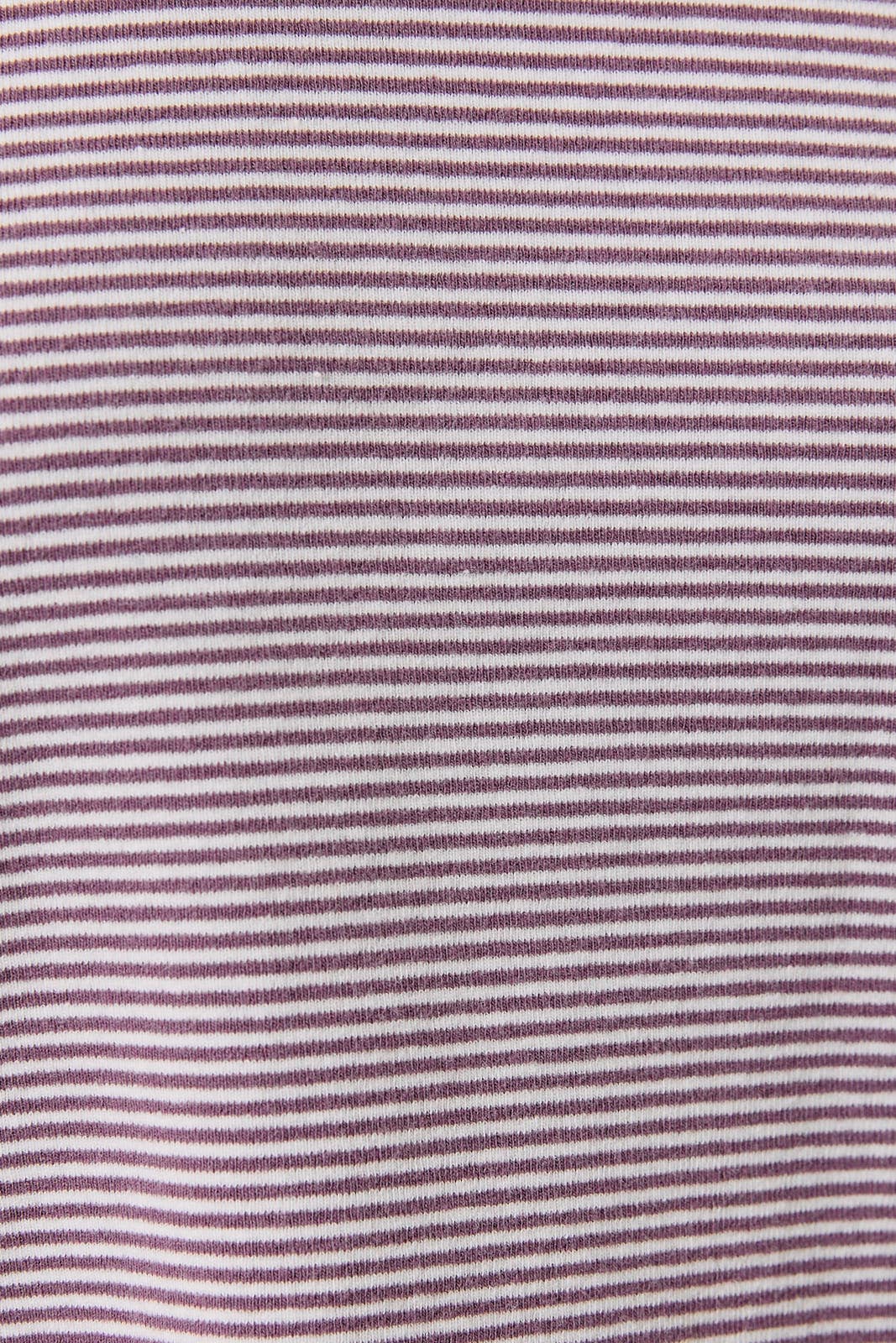 Mock Neck Stripe Sweatshirt - Lavender Cream Stripe