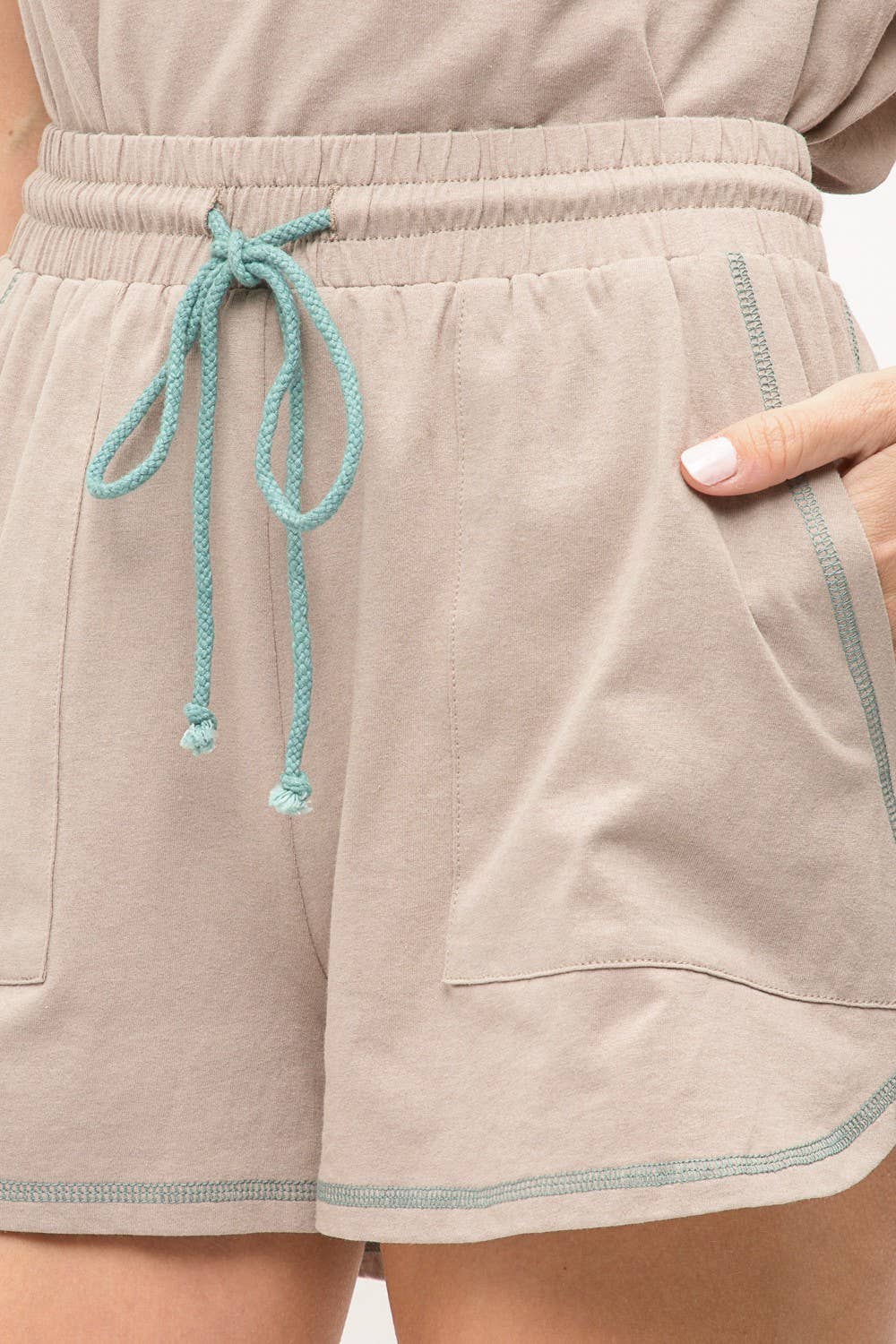 Stitch Shorts: Earth Grey