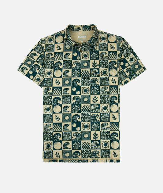 Bunker Polo Shirt - Ocean Blue