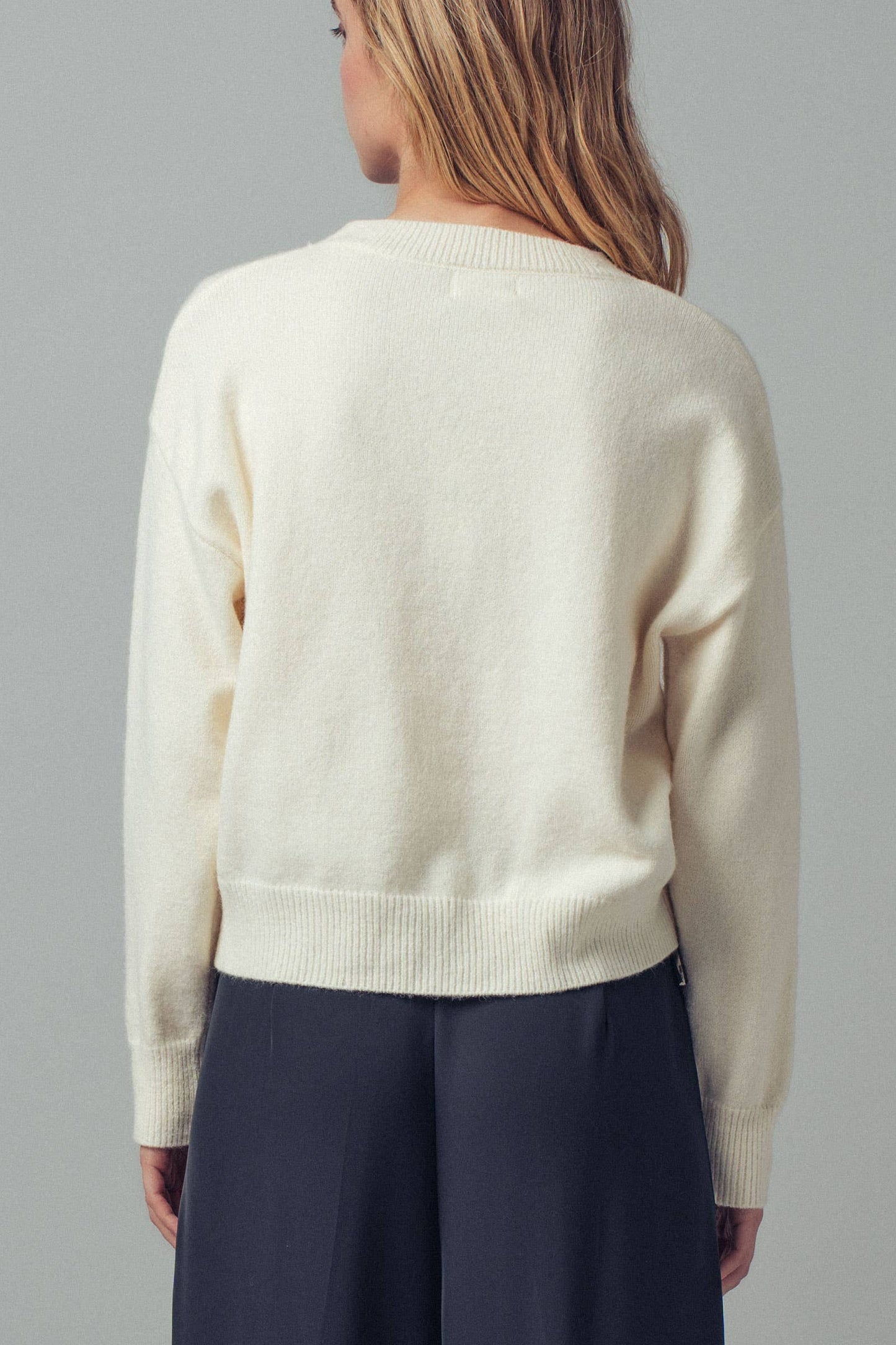 Embroidered Red Lobster Nautical Sweater - Ivory