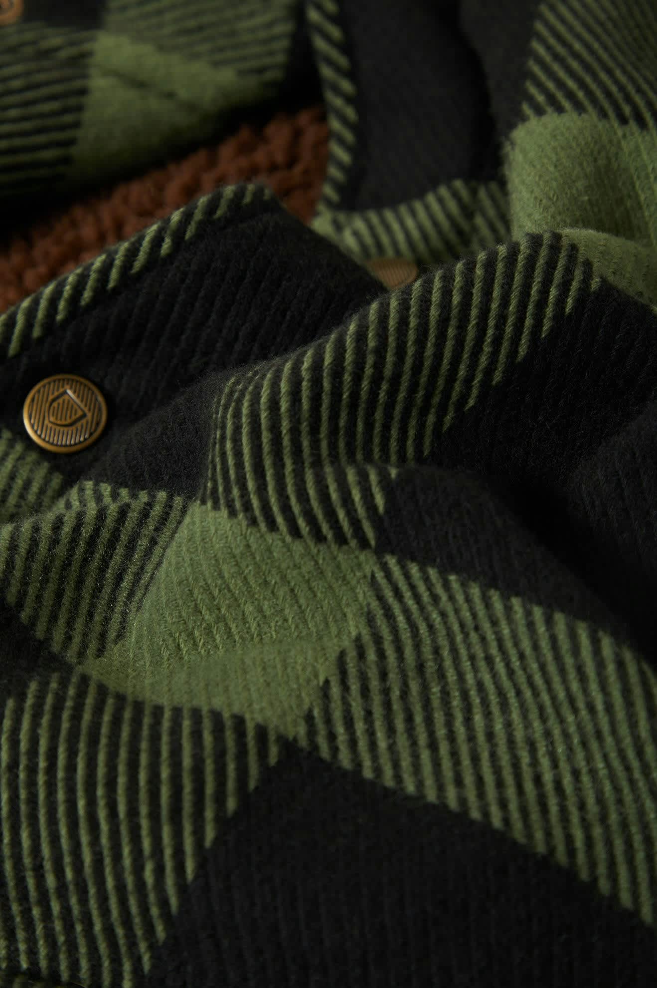 Brixton Durham Sherpa Lined Flannel Jacket - Wild Green