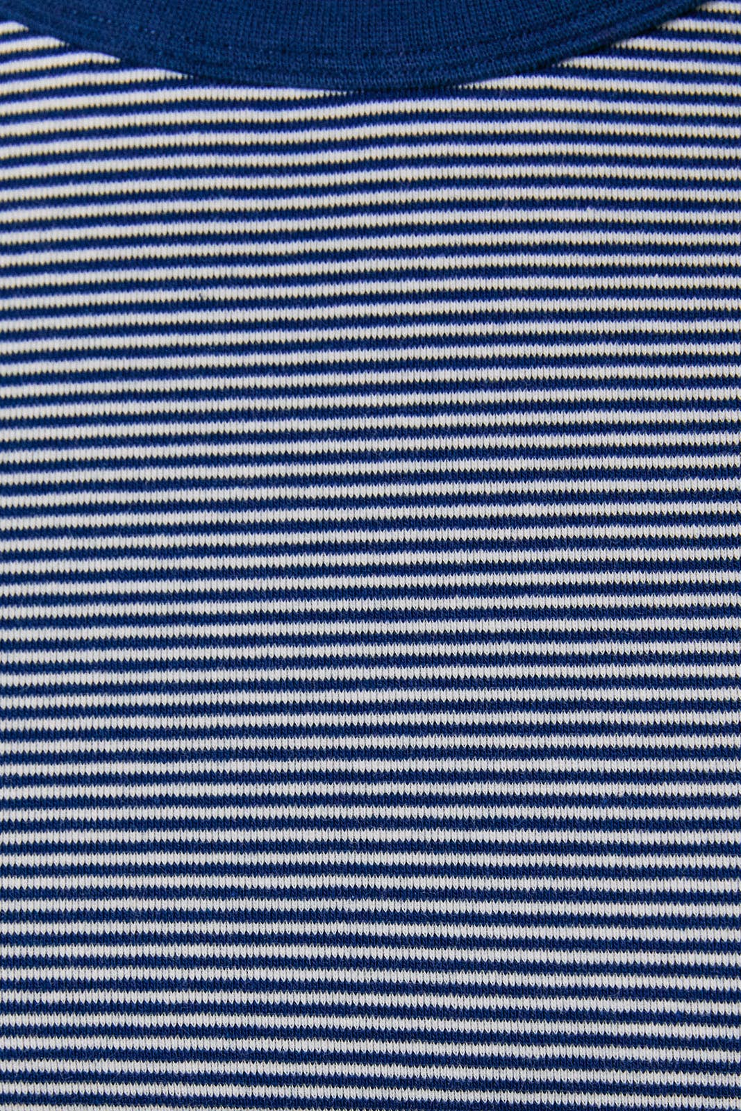 Round Neck Short Sleeve Stripe Top: NAVY