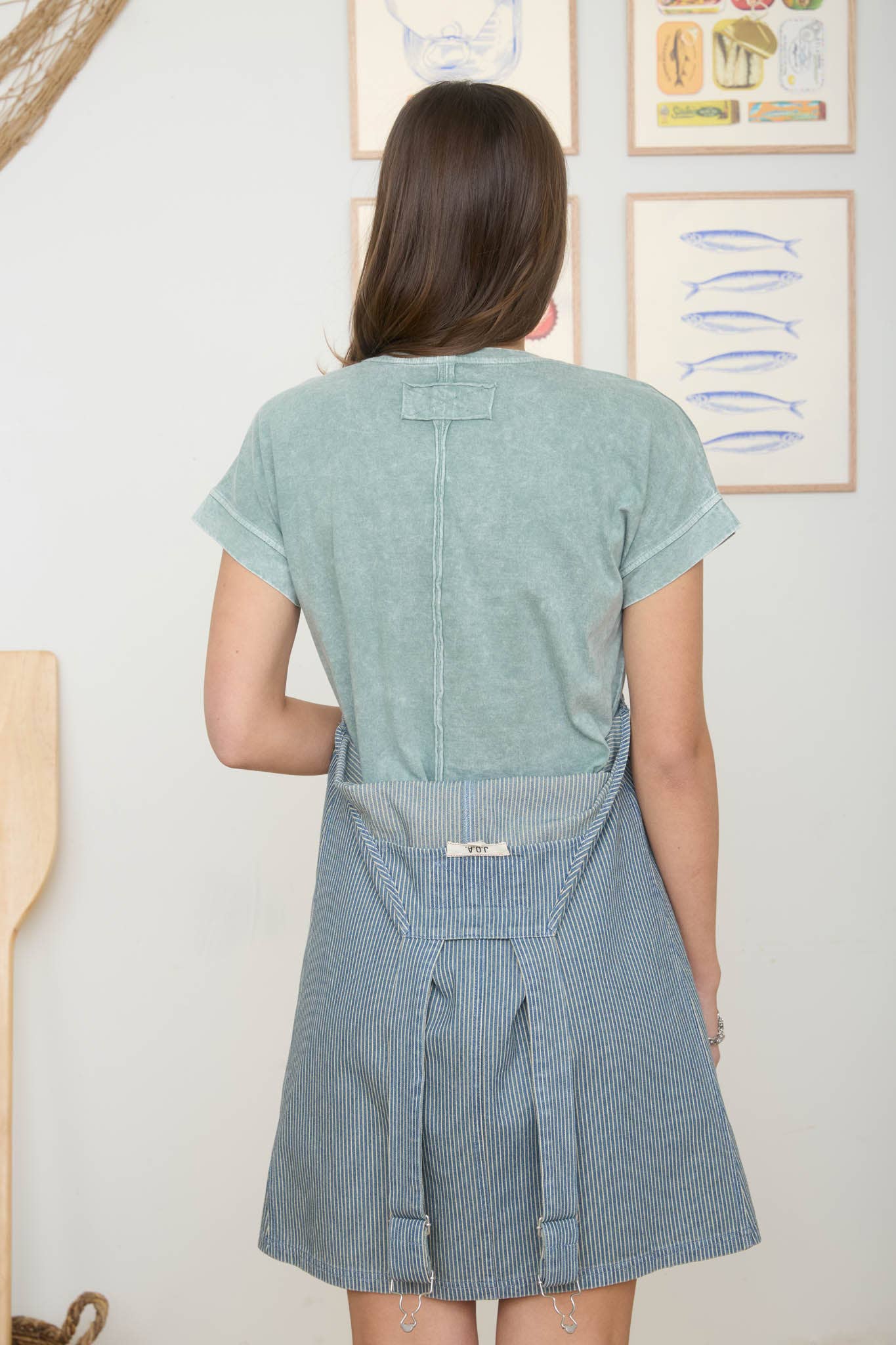 WASHED SHORT SLEEVE BOXY KNIT TOP - OLIVE