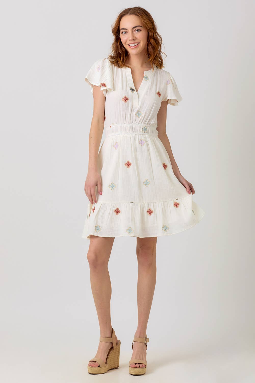 Embroidery Double Gauze Dress