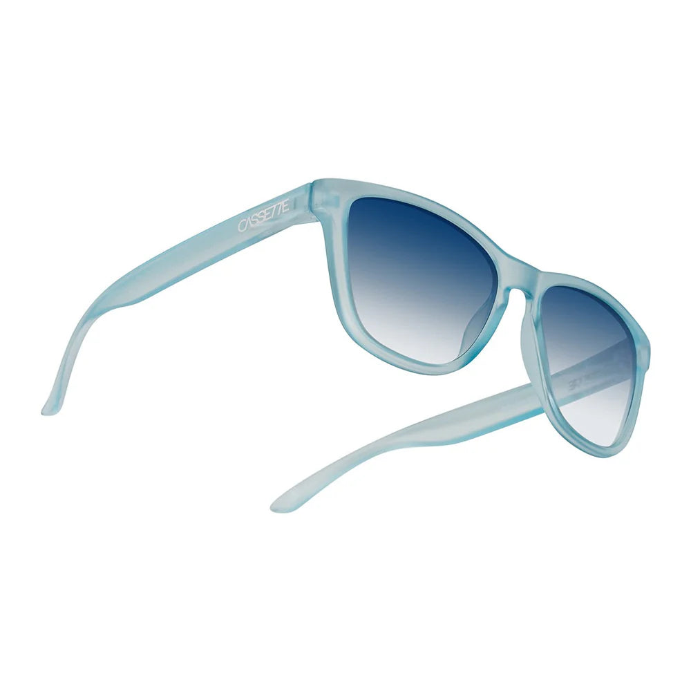 Cassette Optics Easy Livin X Sunglasses - Matte Baby Blue / Polarized Blue Gradient Lens