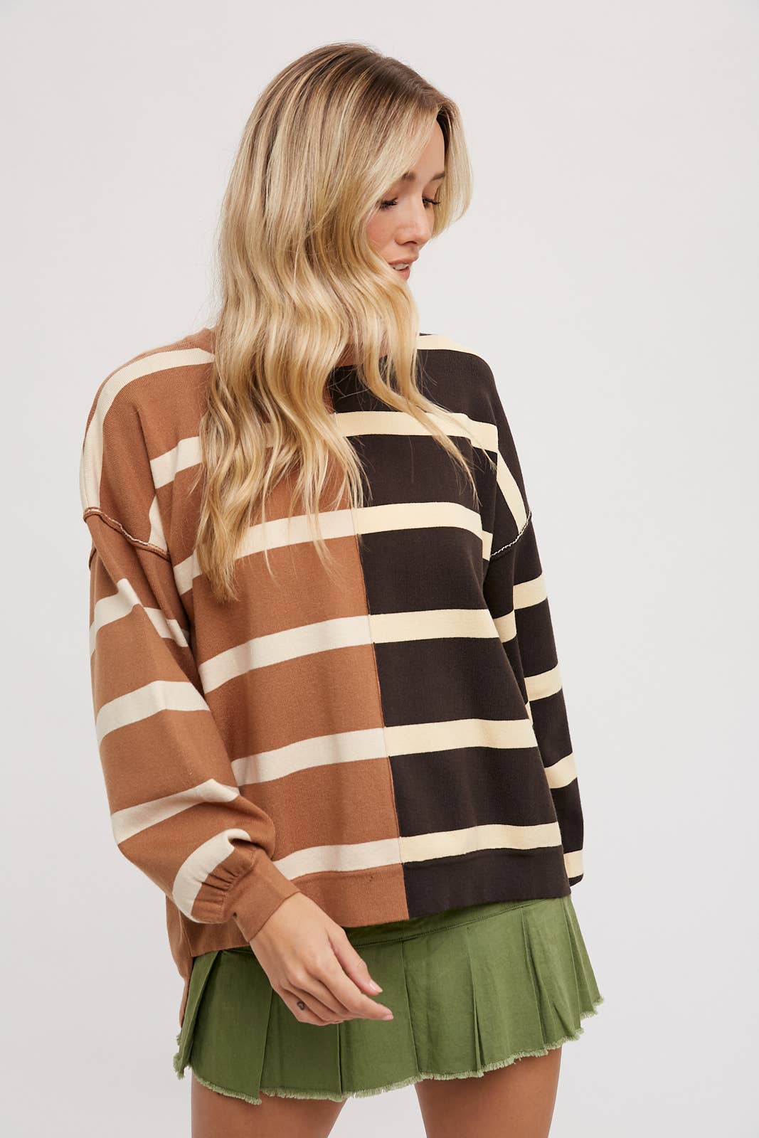 Striped Color Block Shirt