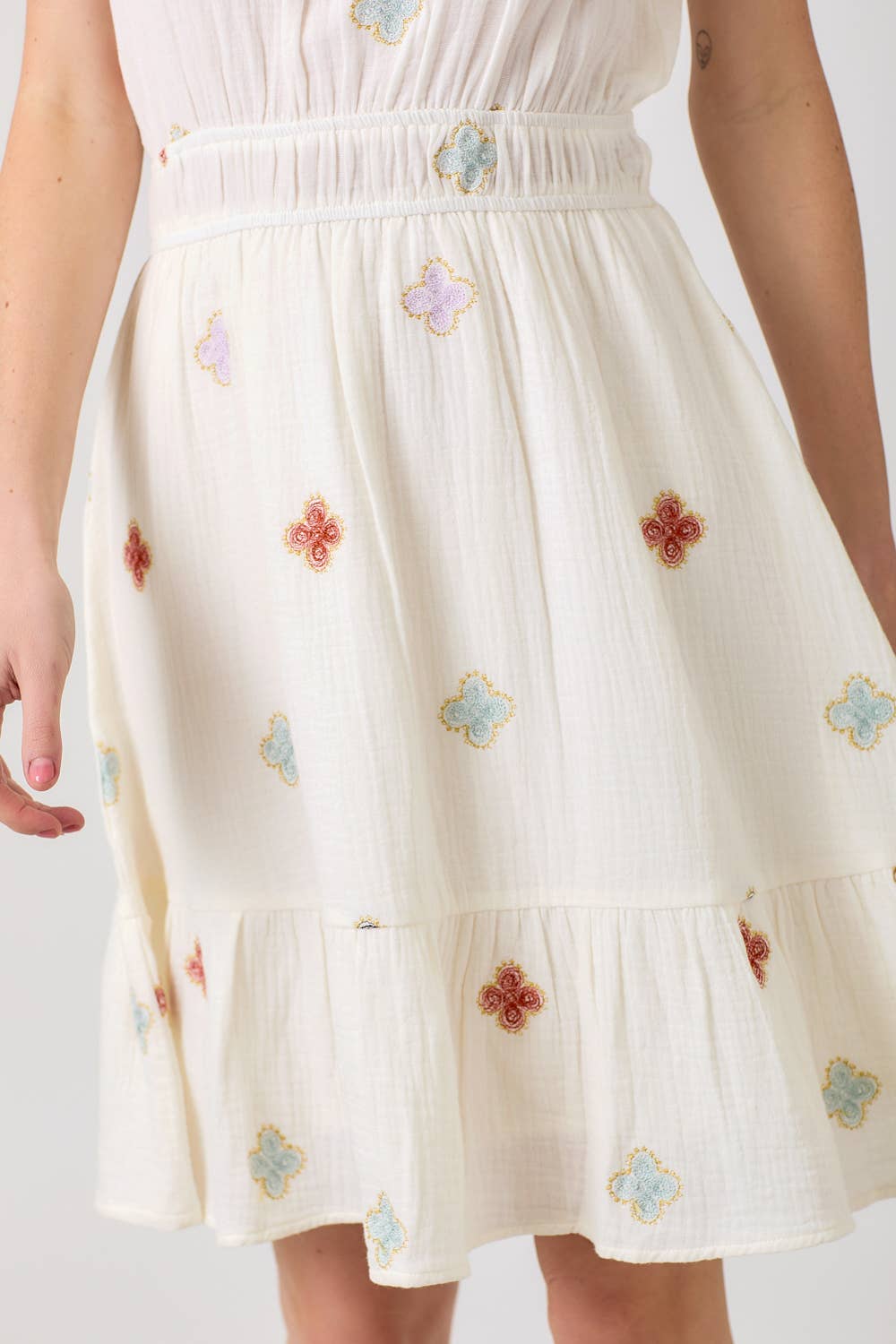 Embroidery Double Gauze Dress