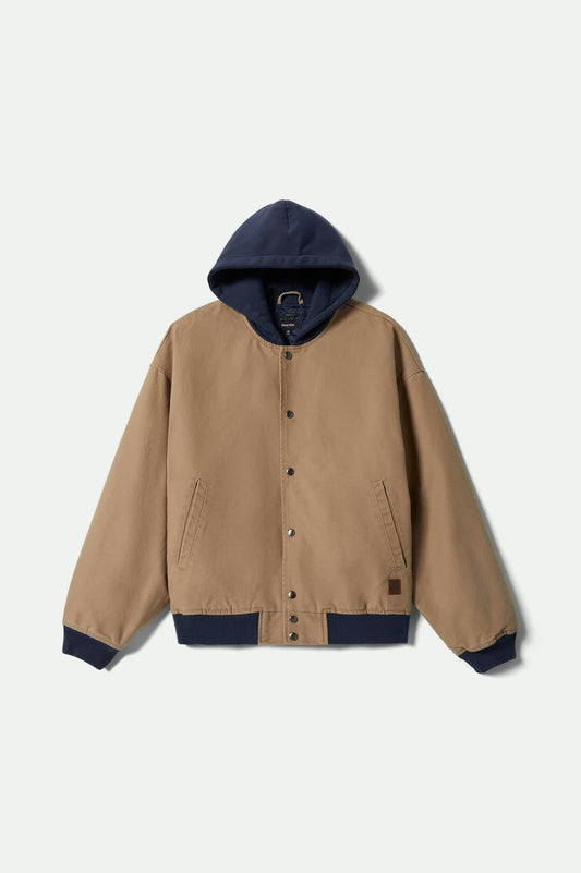 Brixton Canvas Hooded Bomber Jacket