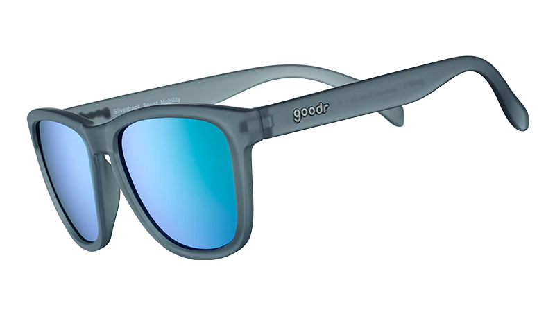 goodr OG Silverback Squat Mobility Sunglasses - Gray w/ Green