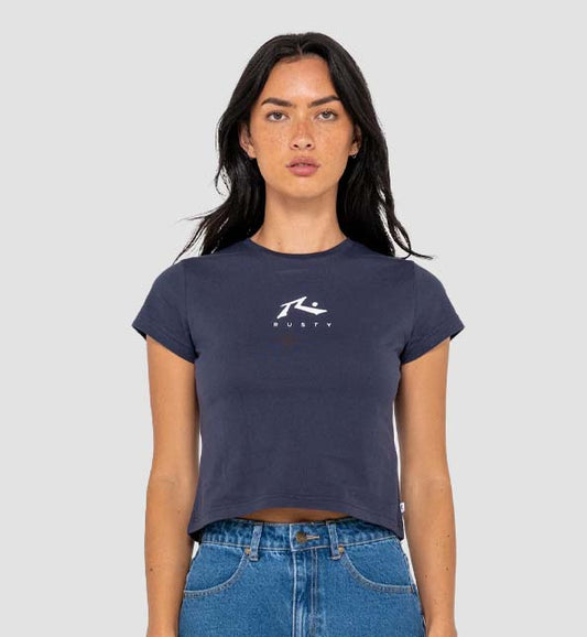 Essentials Relaxed Mini Tee - Navy Blue