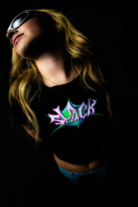 Shack Star Women's Baby Tee - Black