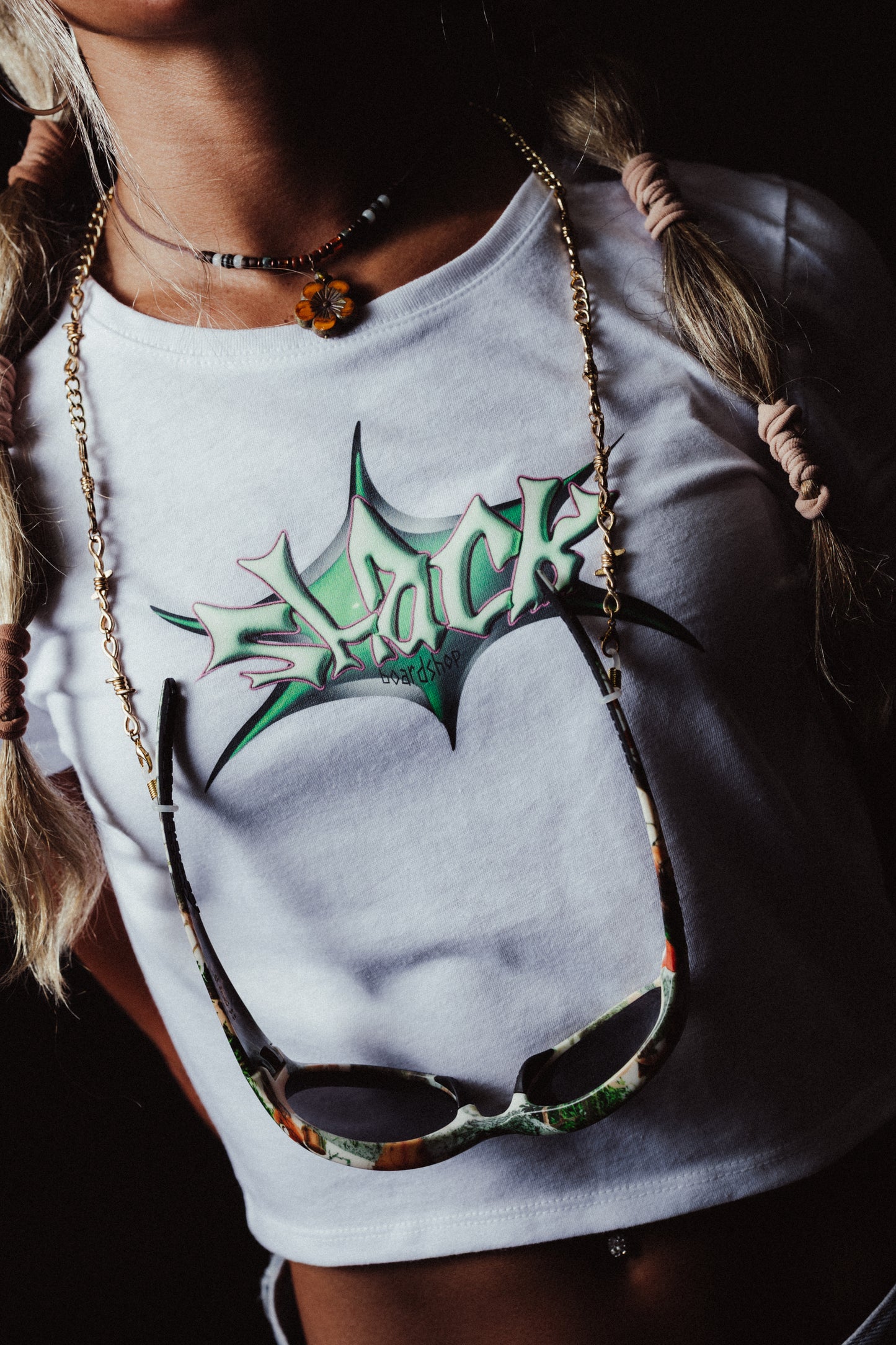 Shack Star Women's Baby Tee - White