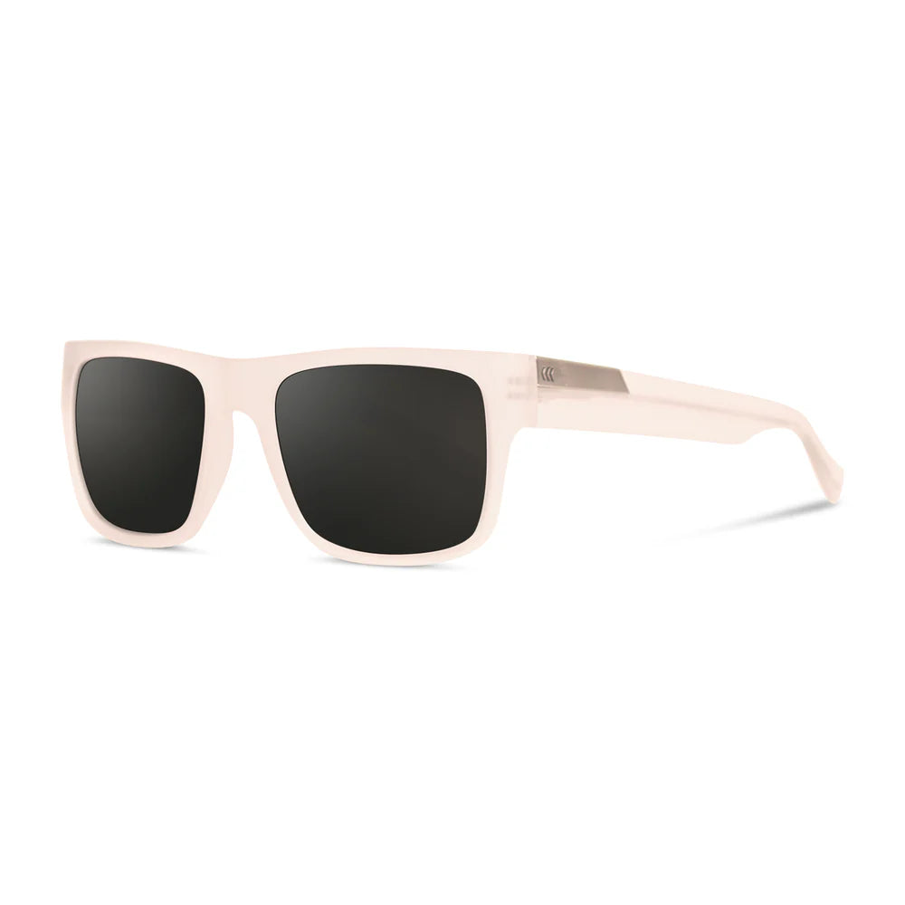Cassette Optics Stockholm Sunglasses - Matte Clear / Smoke Polarized Lens