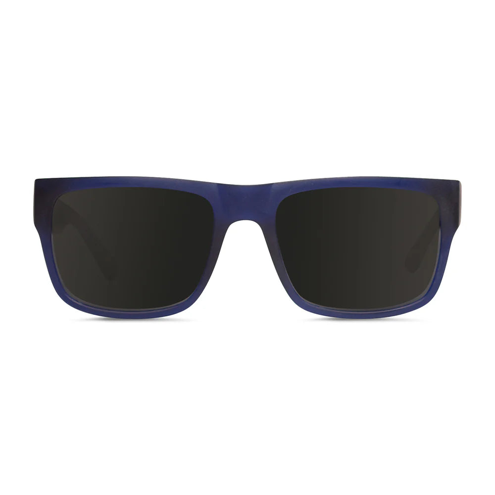 Cassette Optics Stockholm Sunglasses - Matte Navy / Smoke Polarized Lens