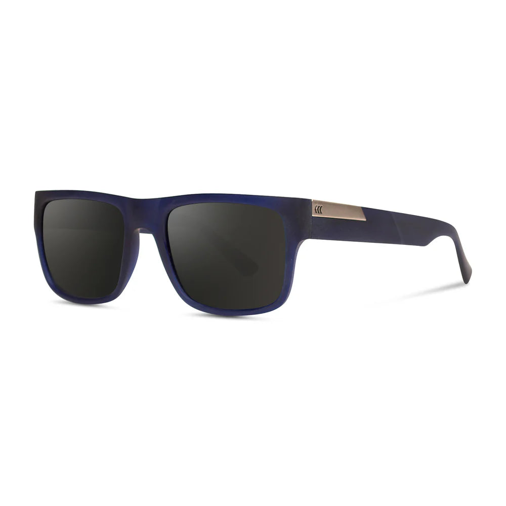 Cassette Optics Stockholm Sunglasses - Matte Navy / Smoke Polarized Lens