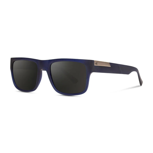 Cassette Optics Stockholm Sunglasses - Matte Navy / Smoke Polarized Lens