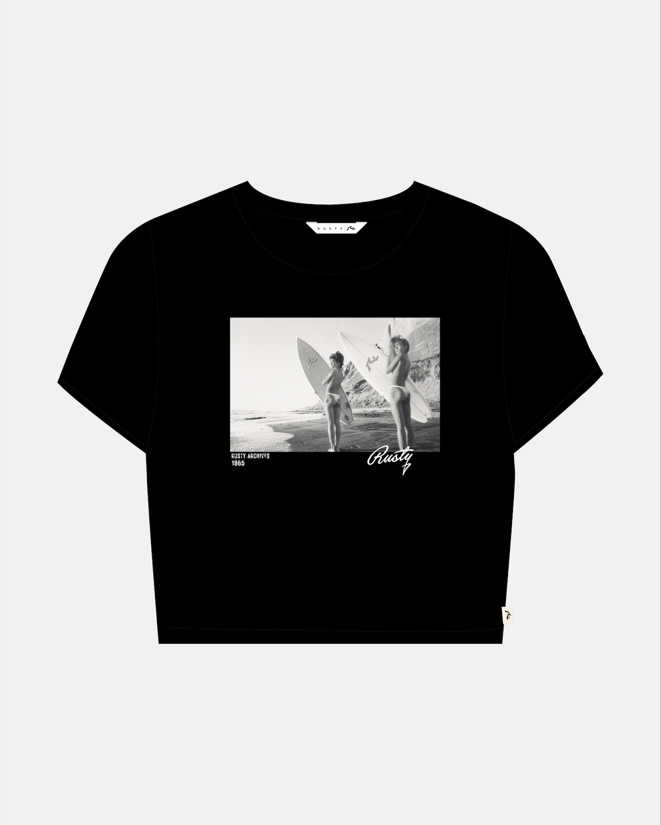 Girls Surf Too Baby Tee T-Shirt - Black