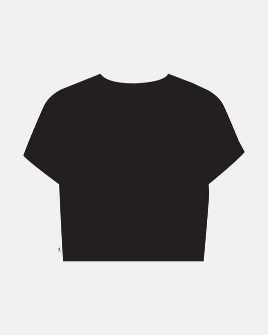 Girls Surf Too Baby Tee T-Shirt - Black