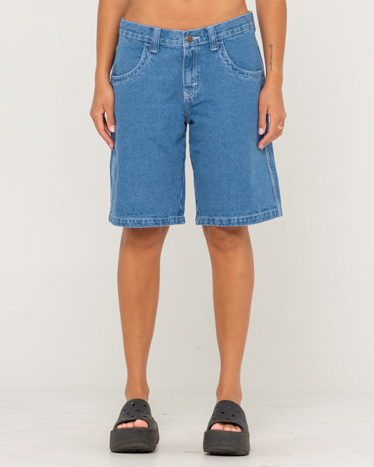 Flip Mommy Tapeless Low Rise Denim Jort Short - Middy Blue