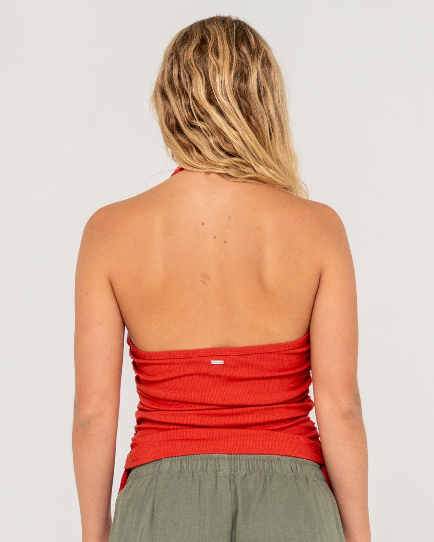 Halter It Up Roughed Top - Burnt Amber