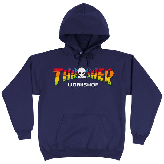 Thrasher x Alien Workshop AWS Spectrum Hoodie Hooded Sweatshirt - Navy