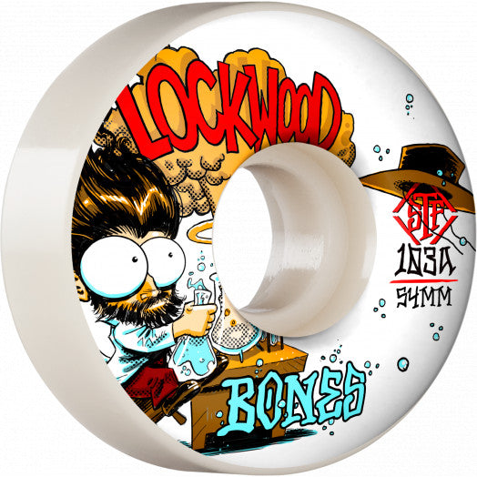 Bones STF Skateboard Wheels Lockwood Experi-Mental 52mm V3 Slims 103A