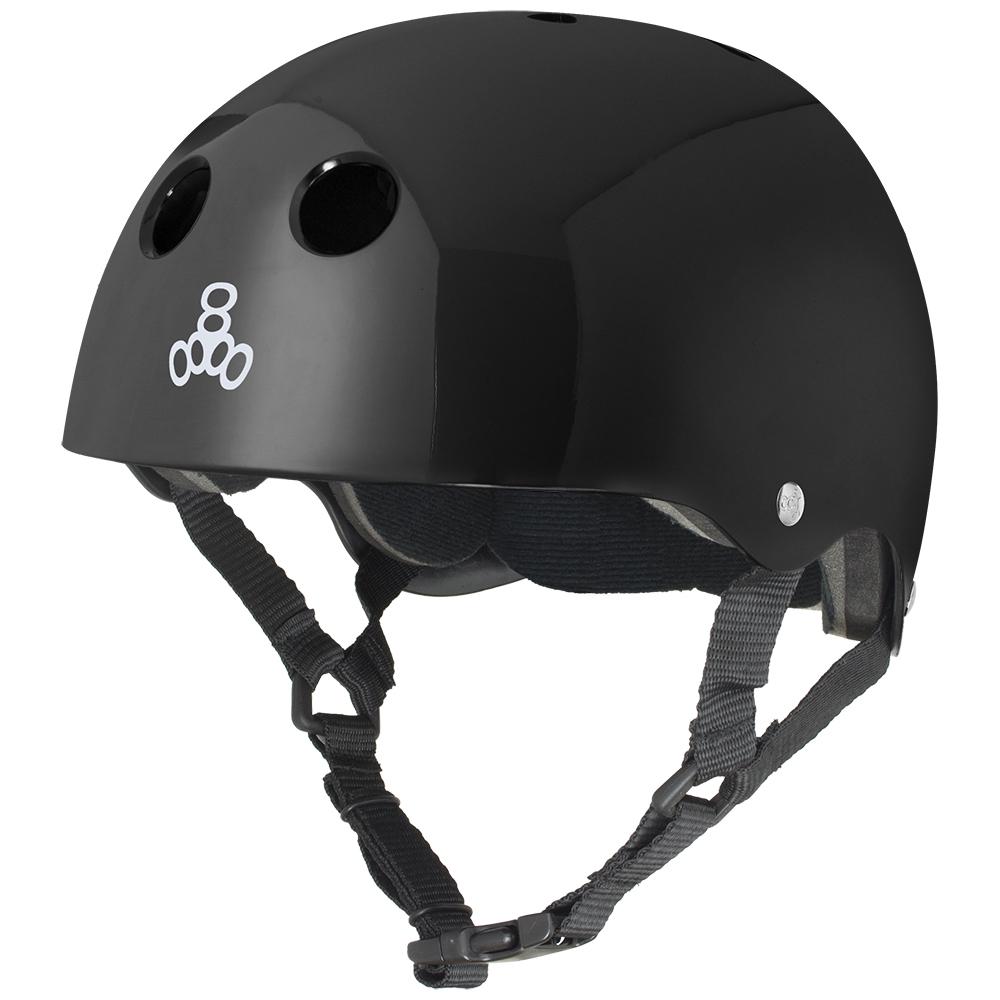 Triple 8 Standard Liner Helmet - Black Gloss