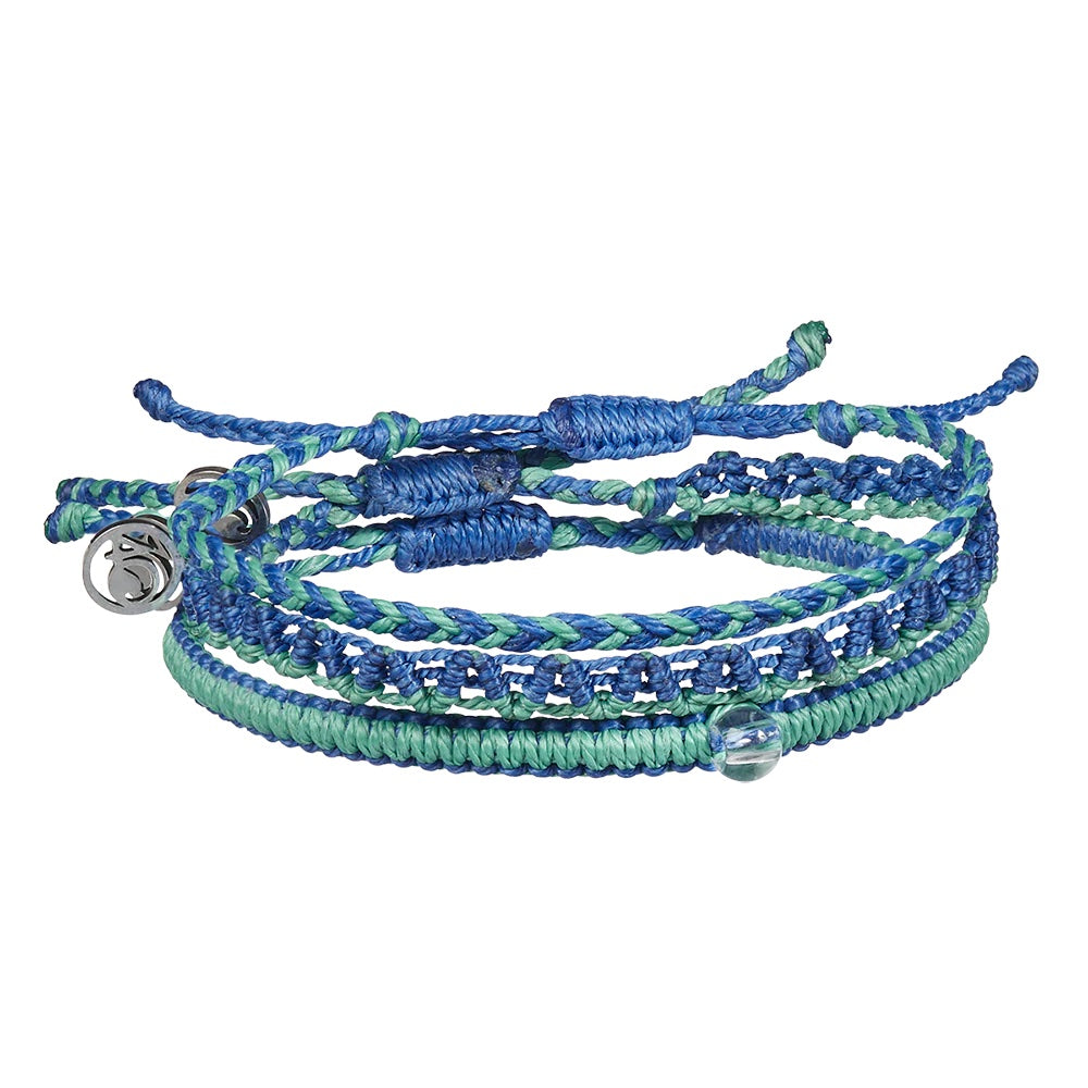 4Ocean Earth Stack Bracelet - Blue & Earth Green
