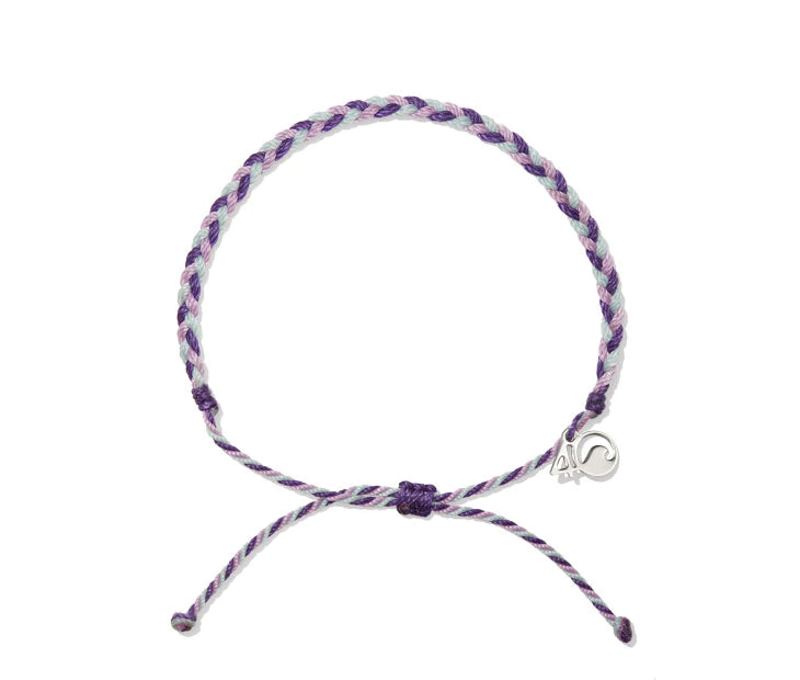 4ocean Purple Multi-Colored Braided Anklet