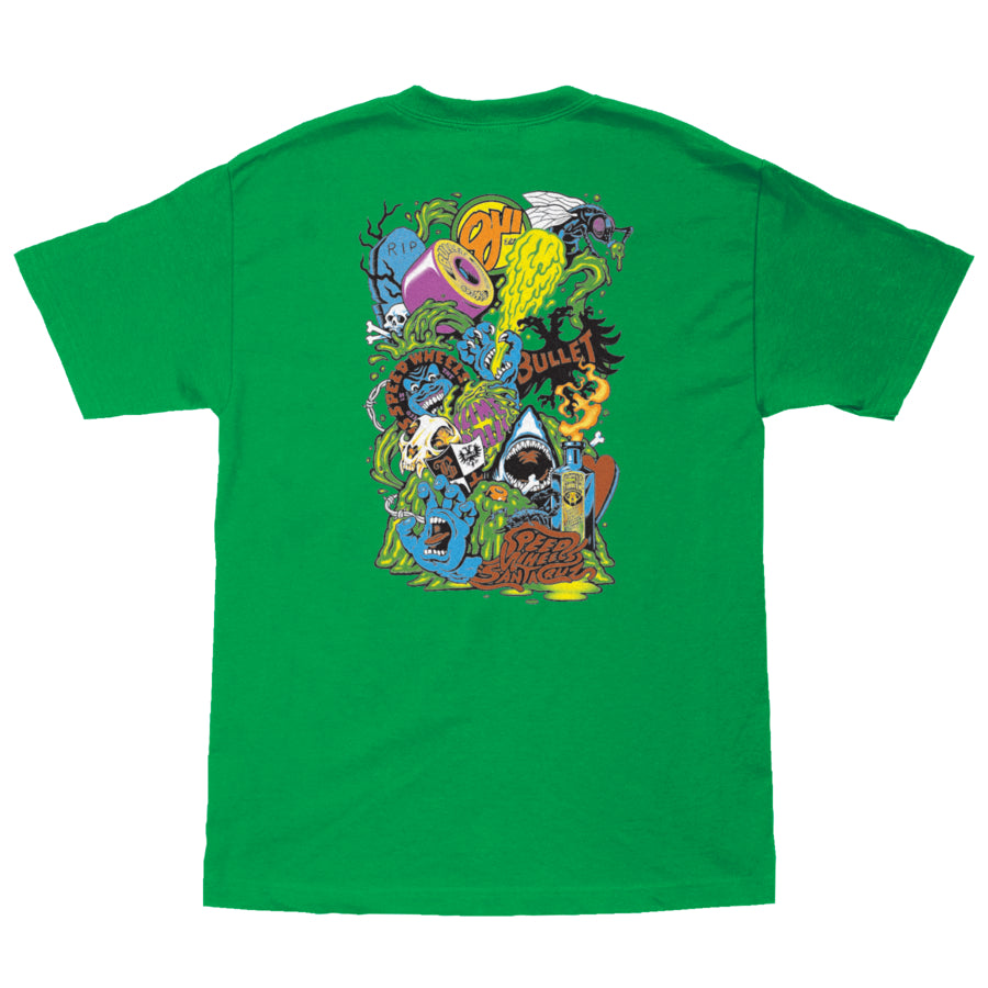 Santa Cruz SW Mash Up Tee Kelly Green