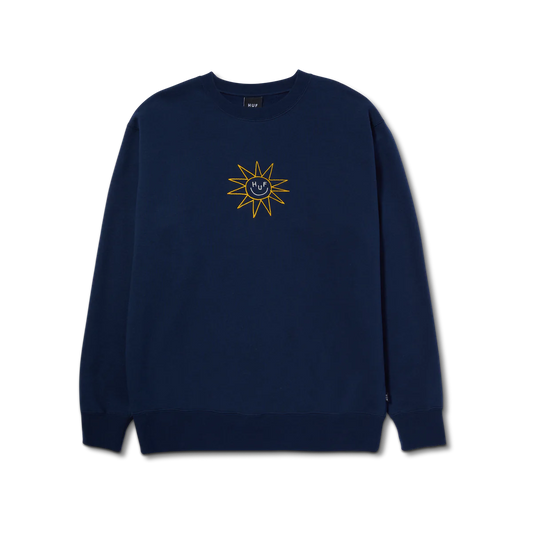 HUF Sun Guy Crewneck Sweatshirt - Navy