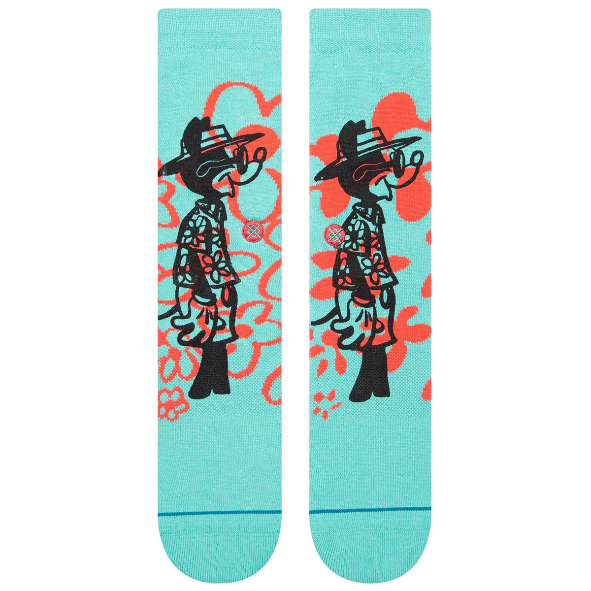 Disney 100 x Stance Surf Check by Russ Pope Mickey Mouse Crew Socks - Blue