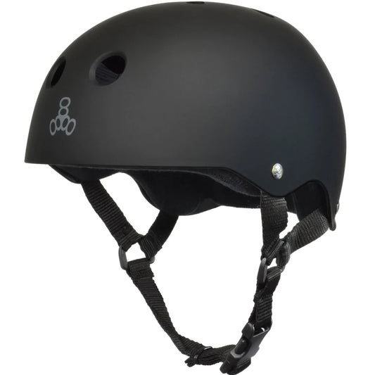 Triple 8 Sweat Saver Series Helmet - All Black Rubber
