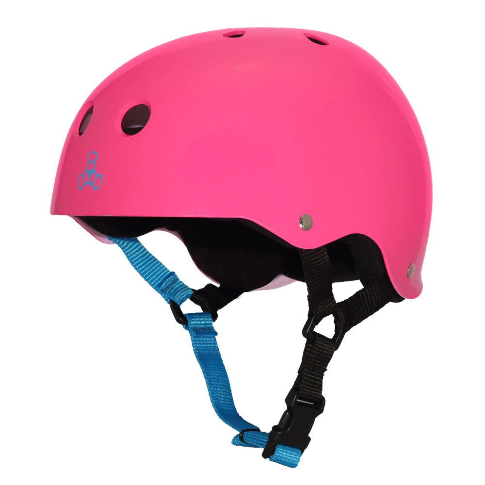 Triple 8 Sweat Saver Series Helmet - Neon Fuscia Gloss