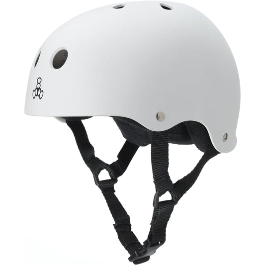 Triple 8 Sweat Saver Series Helmet - White Rubber