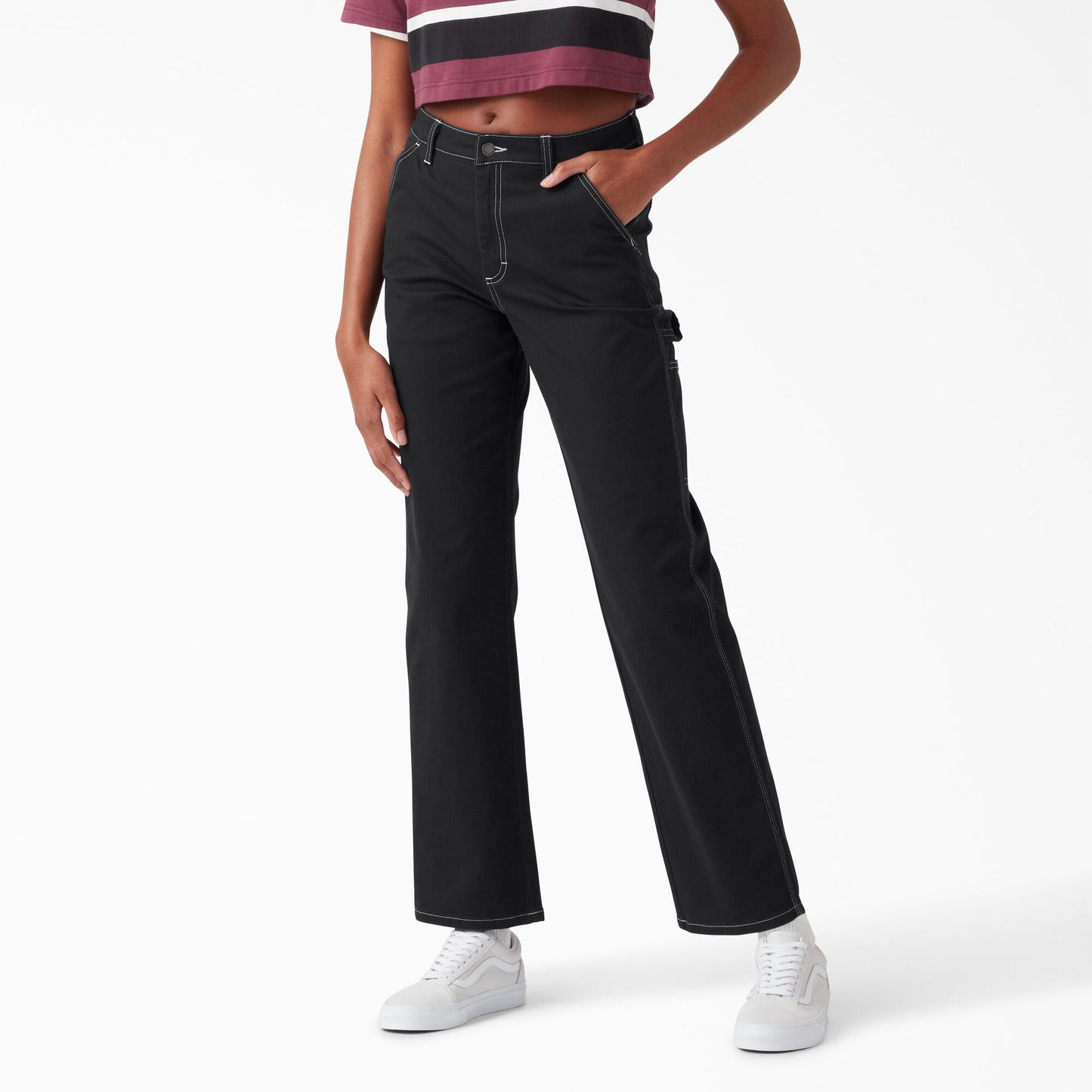 Dickies Women's High Waisted Carpenter Pant - Black