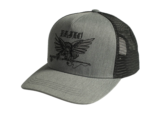 Eagle Twill XL Trucker Hat Grey/Black