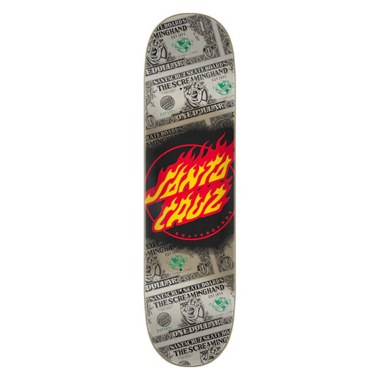 Santa Cruz Dollar Flame Dot Deck 8.0