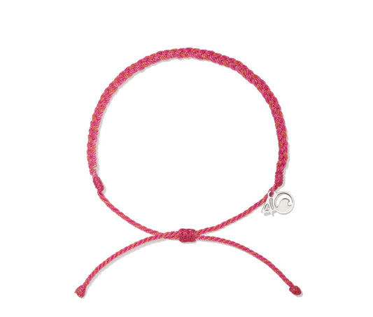 4ocean Pink/Coral Multi-Colored Braided Anklet